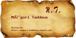 Mágori Taddeus névjegykártya